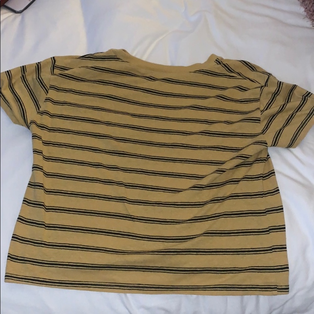 Yellow black striped tee shirt (women’s)